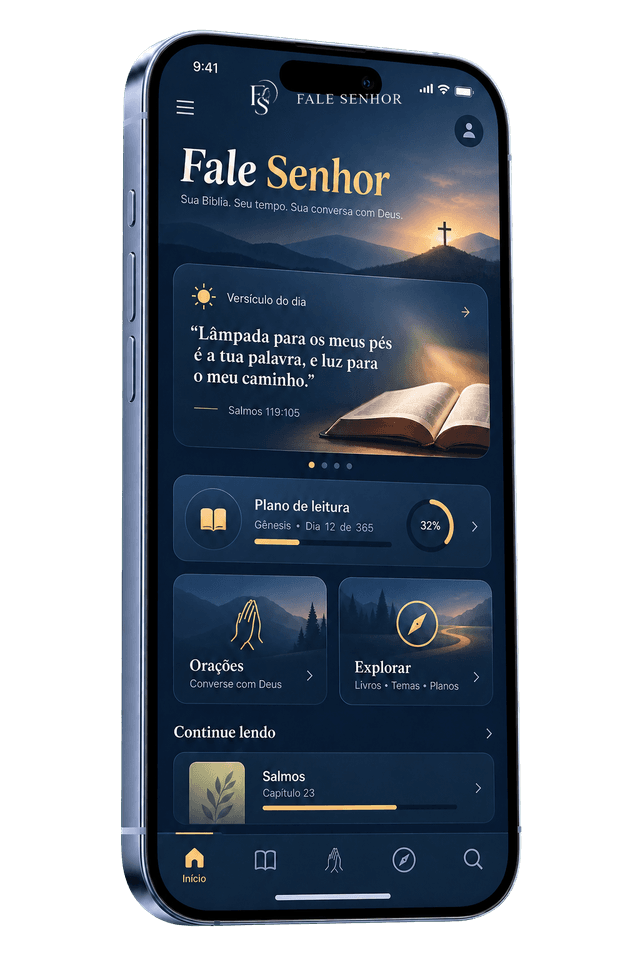 Tela inicial do App Fale Senhor